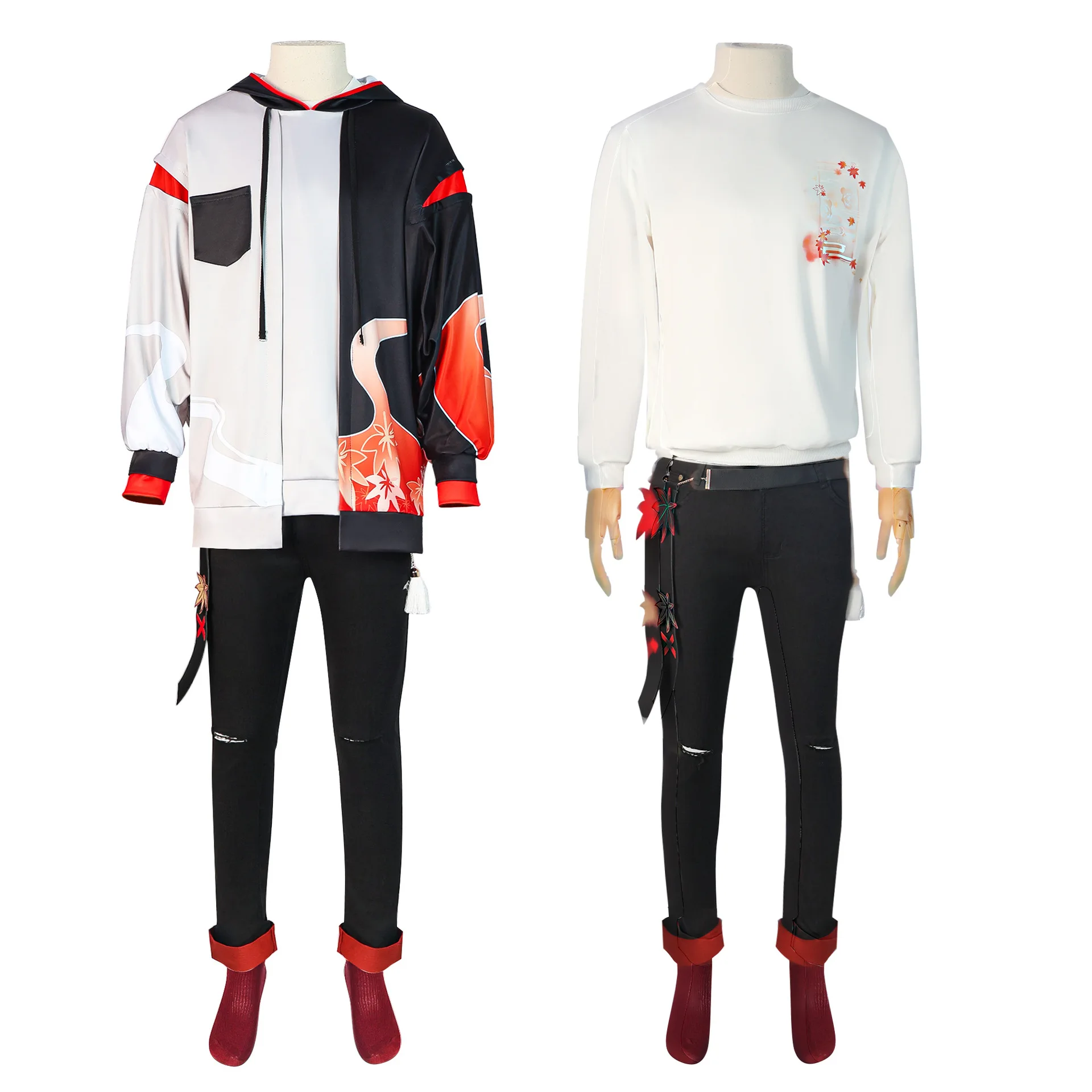 Genshin Impact Kazuha Cosplay Costume Kaedehara Kazuha Daily Wear Hoodie Full Set Anime Game Outfit