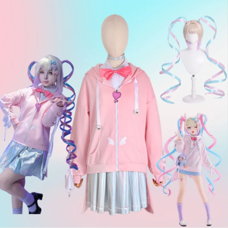 Needy Streamer Overload KAngel Hoodie Cosplay Full Costume Adult Women Casual Outfit Halloween Carnival Comic Con Party Outfit