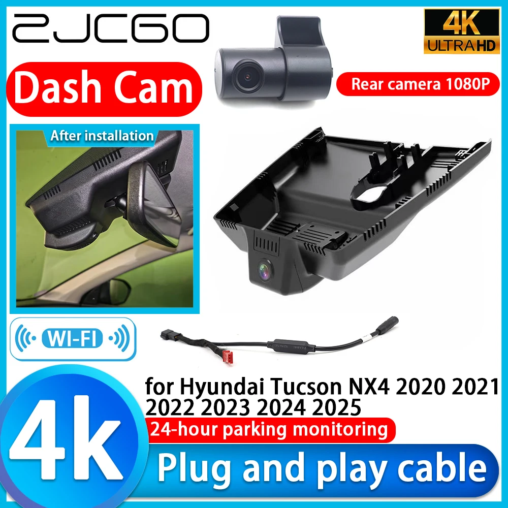 for Hyundai Tucson NX4 2020 2021 2022 2023 2024 2025 4K DVR Dash Cam Car Camera Lens 24h Monitor Video Recorder Recording