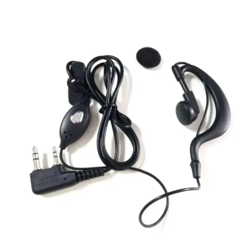 Baofeng Earphone UV5R Earbuds PTT with Mic In-Ear Hook Headphone K Port Two-Way Radio Headset BF888S
