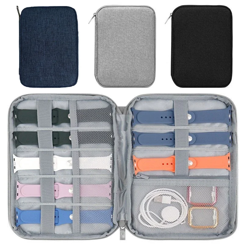 Watch Band box for Apple Watch strap case data cable Travel smart watch Wriststrap storage bag Box For huawei watches organizer