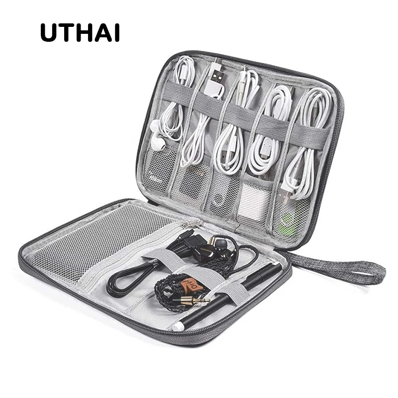 UTHAI Watchband Box for Apple Watch Strap Case Data Cable Travel Smart Watch Wriststrap Storage Bag Box Watches Organizer U12
