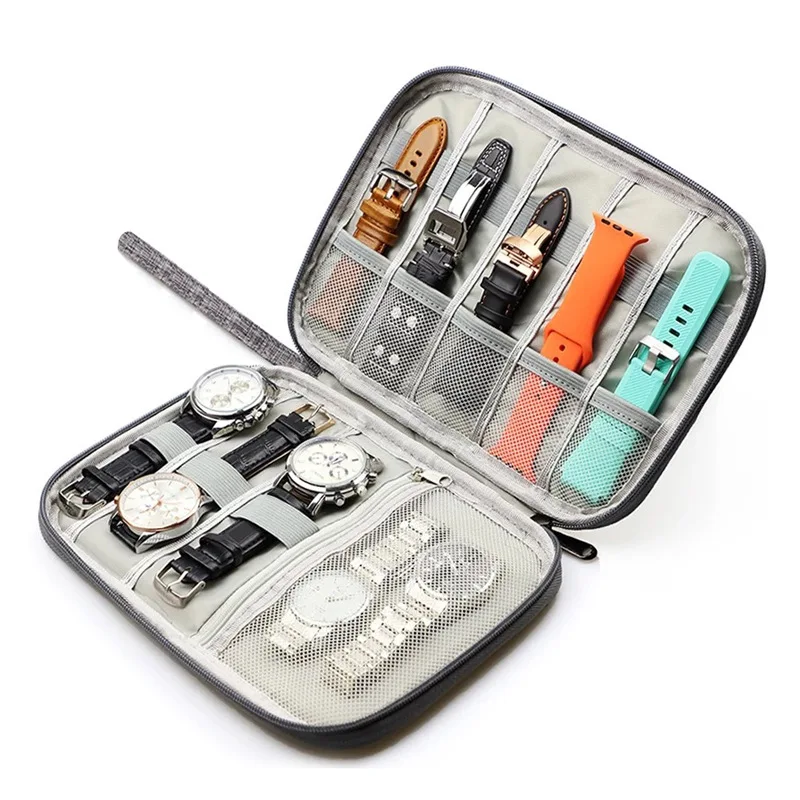 UTHAI Watchband Box for Apple Watch Strap Case Data Cable Travel Smart Watch Wriststrap Storage Bag Box Watches Organizer