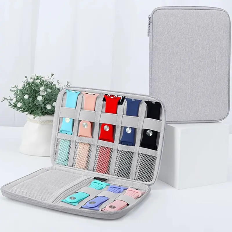 watch band organizer bag for apple watch multifunction case cable watchband bag for smart watch Travel Portable storage bag