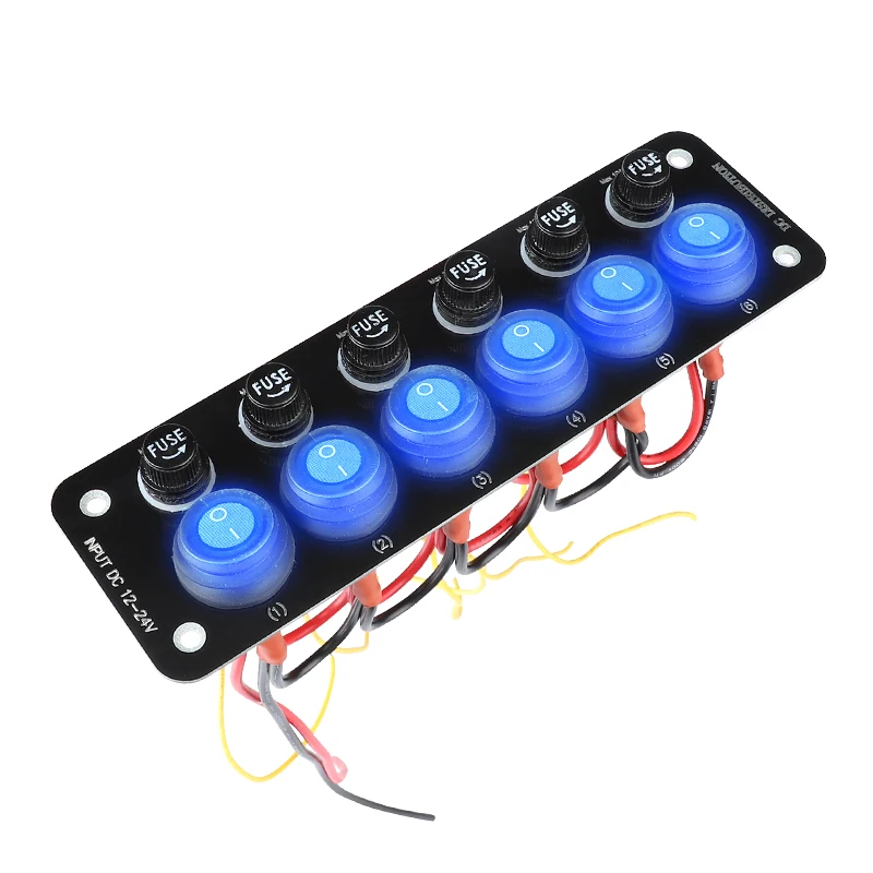 Car Auto Accessories Replaceable Fuse Holder With Waterproof Rocker Toggle Switch On/off Led Light For Camping Car Boat RV