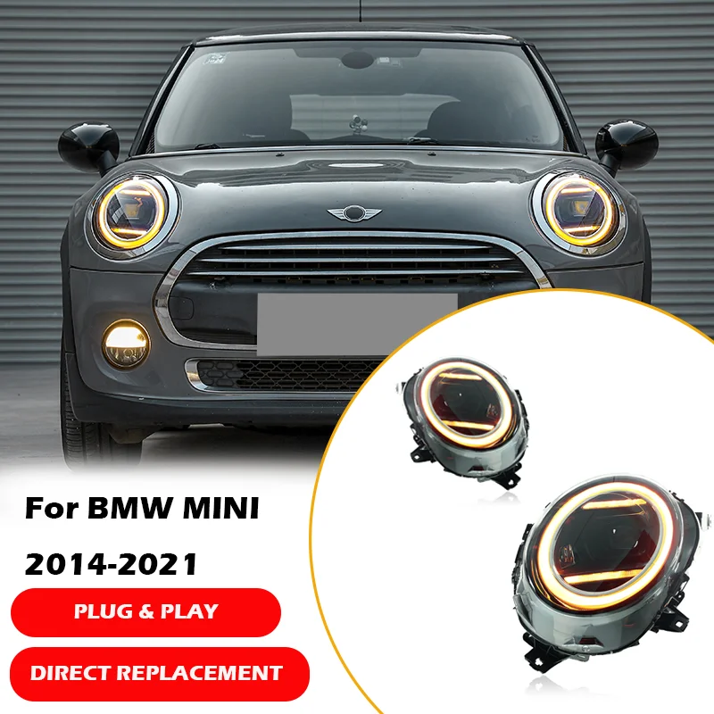 Car Lights For BMW Mini F55 F56 Headlights 2014-2021 Upgrade DRL Dynamic Turn Signal LED Headlight Auto Lamp Accessories