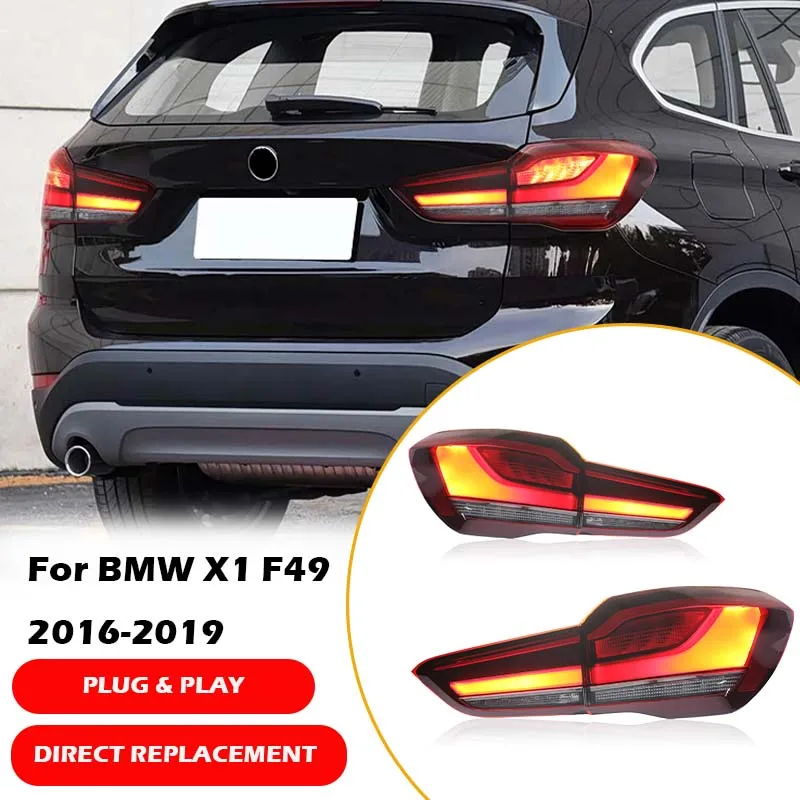 Car Taillight For BMW X1 F49 Tail Lights 2016-2019 Upgrade New LED Rear Lamp DRL Dynamic Signal Reverse Lights Auto Accessories