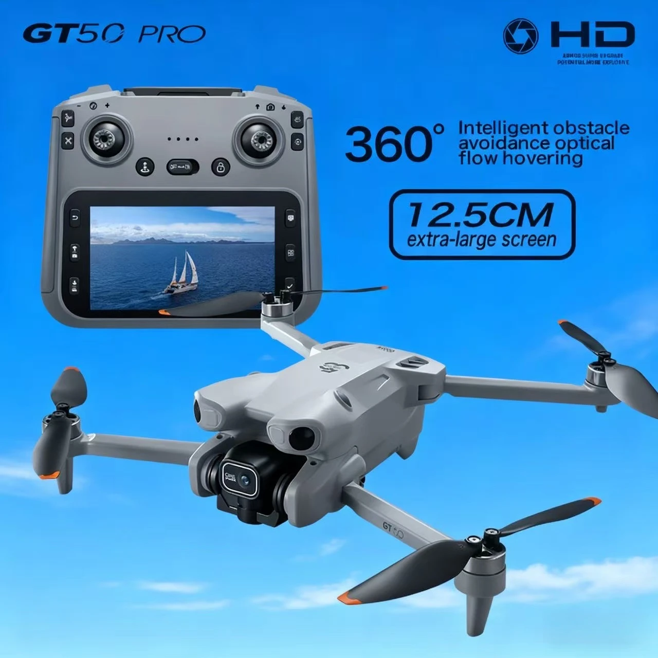 FPV Optical Flow Obstacle Avoidance 4.3-Inch Screen Control Brushless Dual WIFI Aerial Drone 4K Professional Drones Con Cámara