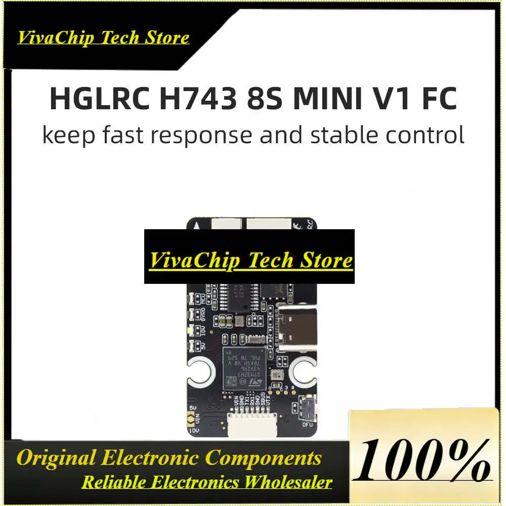 VIVaSHGLRC H743 8S MINI V1 Flight Controller Premium Dual Gyro For FPV Drone