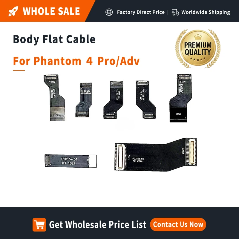 Wholesale Part 16 Body Flat Cable for DJI Phantom 4 Pro/Adv | OEM Premium 7 Cables in One Pack Drone Repair Parts Accessories