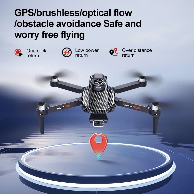 K919 Max Drone 4K Professional HD Camera 3-Axis Gimbal With Touch Screen Laser/infrared Obstacle Avoidance Brushless Drones Toy