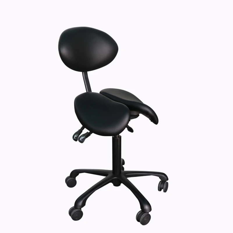 Saddle Chair Ergonomic Chair Height Adjustable Two-petal Lift Rotary Beauty Saddle Chair
