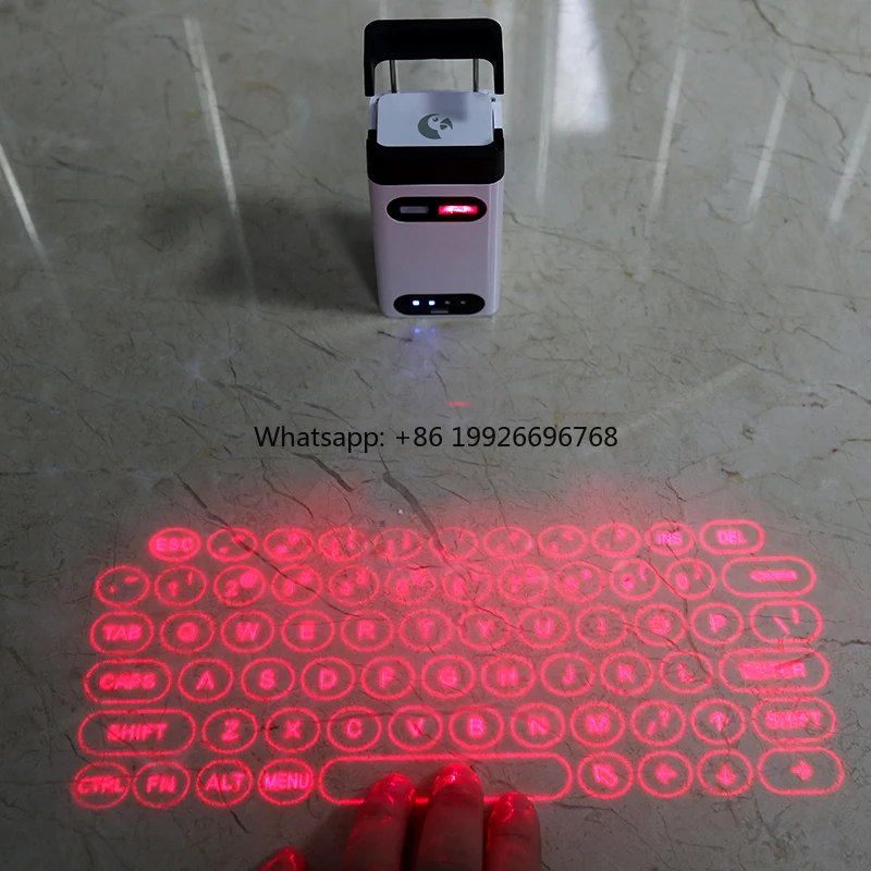 BT Wireless Virtual Laser Keyboard Portable Projection Keyboard for Smart Phone/ PC/ Tablets Laptop Mini Keyboard Projector