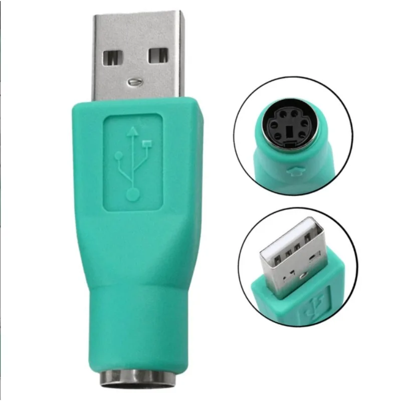 Portable USB Male to for PS2 Female or USB Female to for PS2 Male Adapter Converter for Computer PC Keyboard Mouse