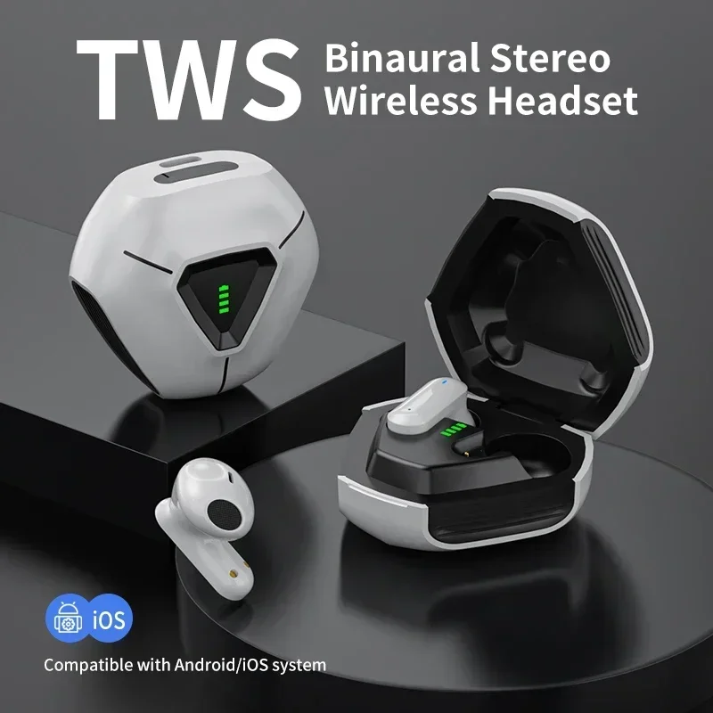 Bluetooth 5.2 Dual Stereo True Wireless Headphones Call Noise Cancellation LED Digital Power Display Touch Control Sports Earbud