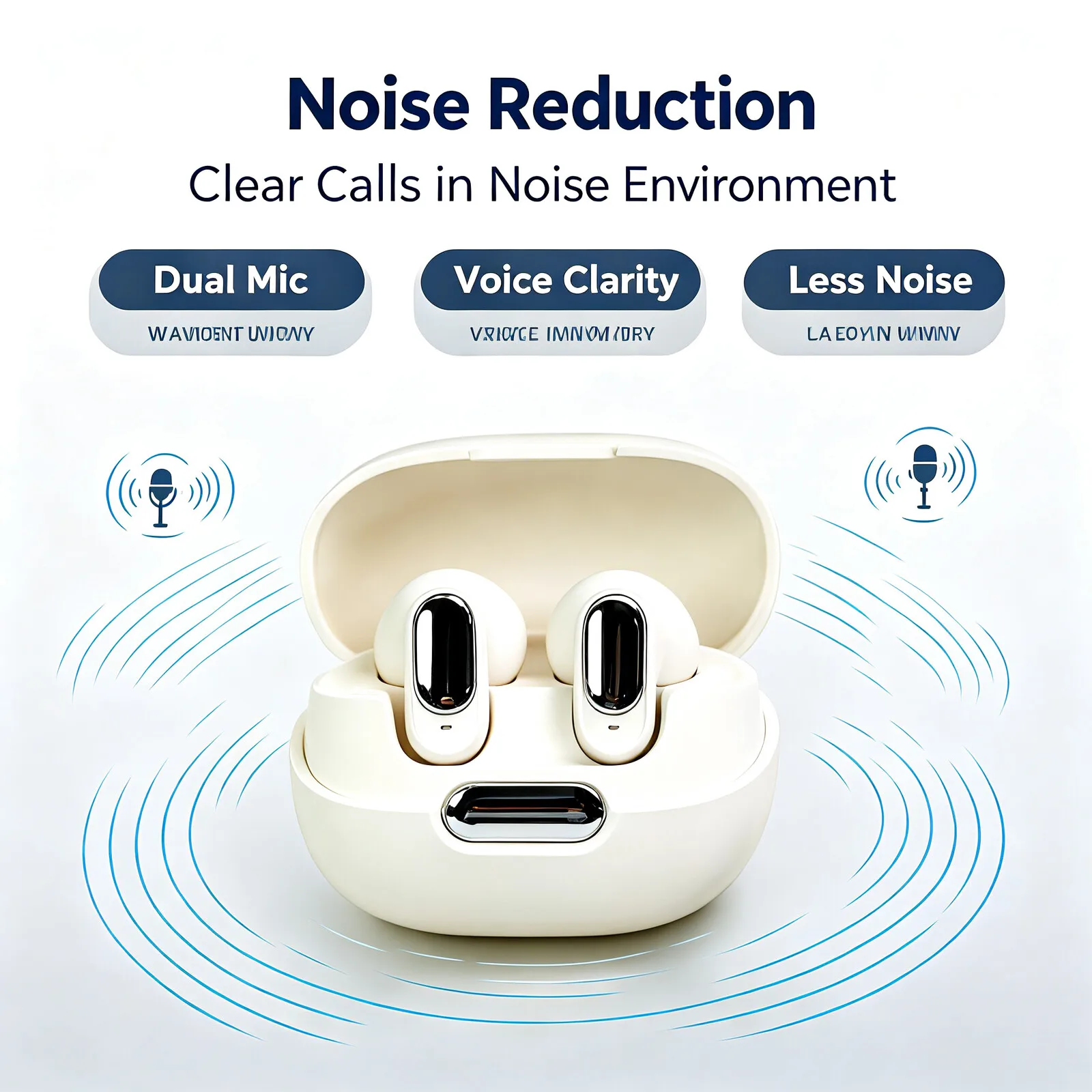 Wireless Bluetooth 5.3 Earphones Noise‑Cancelling Hi‑Fi Stereo Headphones Touch Control Waterproof In‑Ear Sports Earbuds Headset