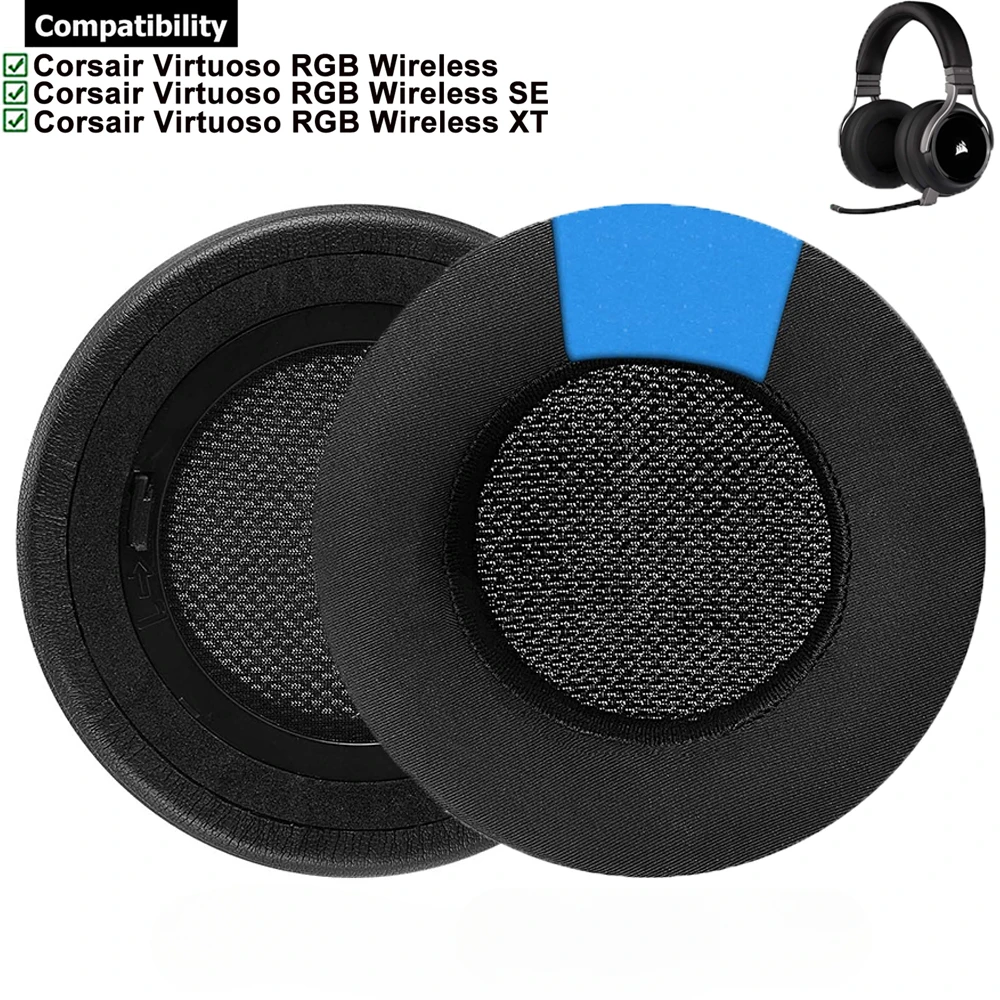 Cooling Gel Replacement Ear Pads Cushions Cups Earpads Repair Parts for Corsair Virtuoso RGB Wireless SE XT Headphones Headsets