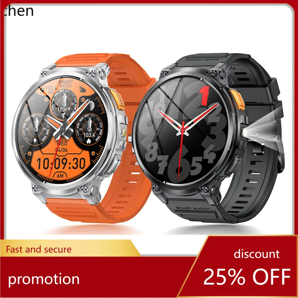Zml smart watch bluetooth call flashlight heart rate blood pressure blood oxygen multi-sport watch
