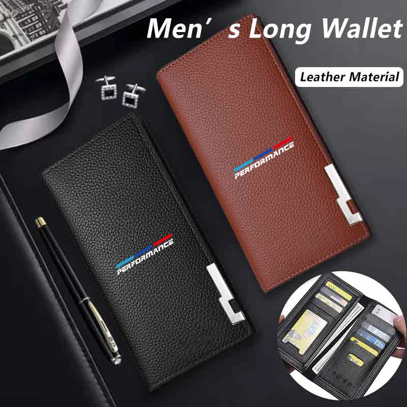 Car Men's Wallet Slim Card Holder Coin Purse Clutch Bag Accessories For X1 X2 X3 X4 X5 X6 X7 G20 G30 6GT E46 E90 E60 F10 E39
