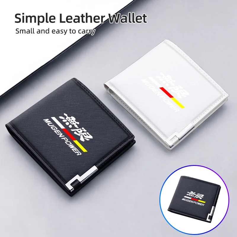 Car Logo Men Wallet Coin Coin Bag Bank Card Organiser Car Accessories For Honda Mugen Power Civic 5D Accord 8 CRV Hrv Fit Jazz T