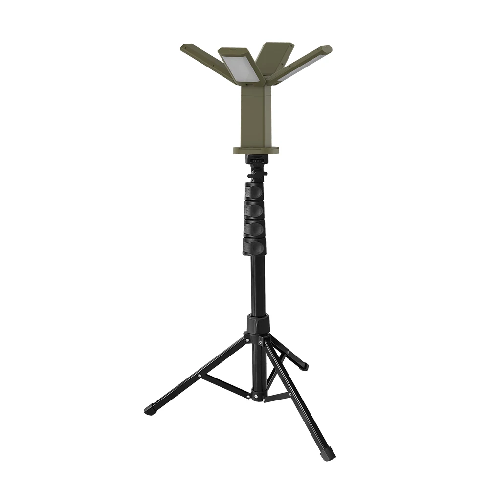 14000mAh Rechargeable Camping Work Light with Folding Stand  6000 Lumen  White/Warm/Nature White/ SOS with Detachable Tripod