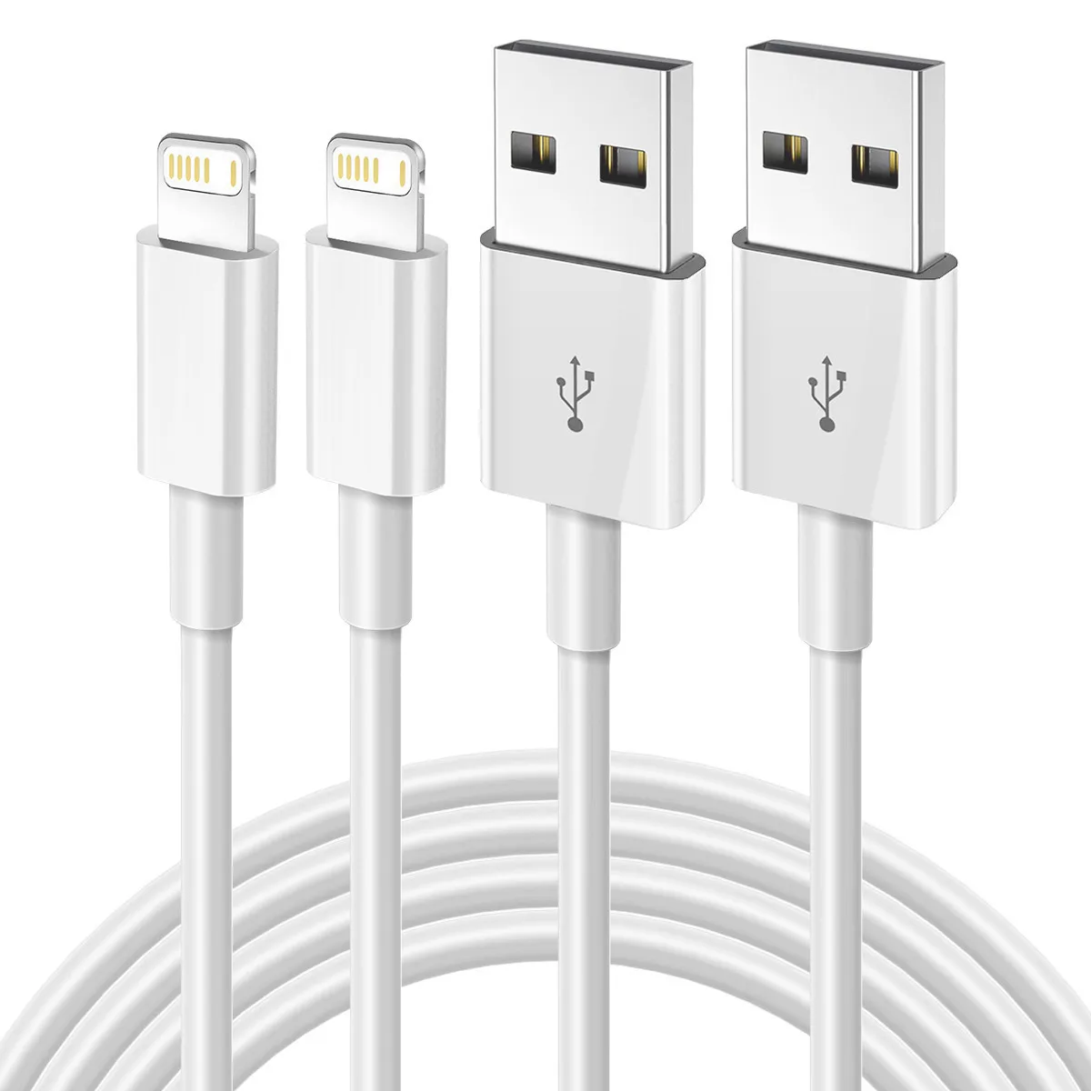 3A USB Cable Fast Charging Data Sync Cord for iPhone 14/13/12/11 Pro Max/XR 6s/7/8 Plus 3ft/6ft Lead Mobile Phone Charger Wire