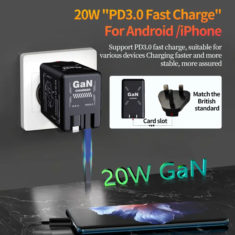 20W Dual Type C Fast Charging Head Power Adapter Fast Charger For iPhone 14 13 12 11 Pro Max USB Type C Wall Quick Charging X XS