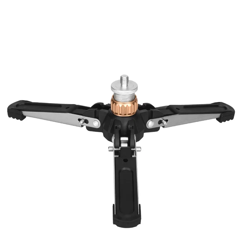 Fosoto Q166E  Hydraulic Universal Mini Three Feet Support Tripod Stand Base Monopod Stand for Monopod Ballhead with 3/8