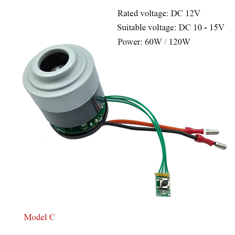 DC11V 12V 18V 21V Brushless Motor Electric Blade Fan Motor 125W/135W High Power Strong Suction Metal Impeller For Vacuum Cleaner