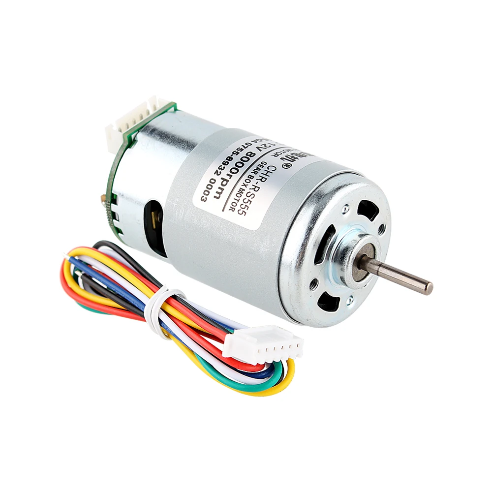 Motor RS-555-ABHL 6V-24V DC Magnetic Hall Encoder Motor 12V 7800RPM 6V 3900RPM 12000RPM 6000RPM