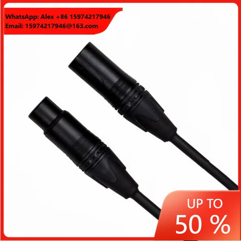 Premium XLR Microphone Cable Male-Female 3-Pin Balanced Bare Copper Conductor Braided Shielding Durable Professional Studio Live