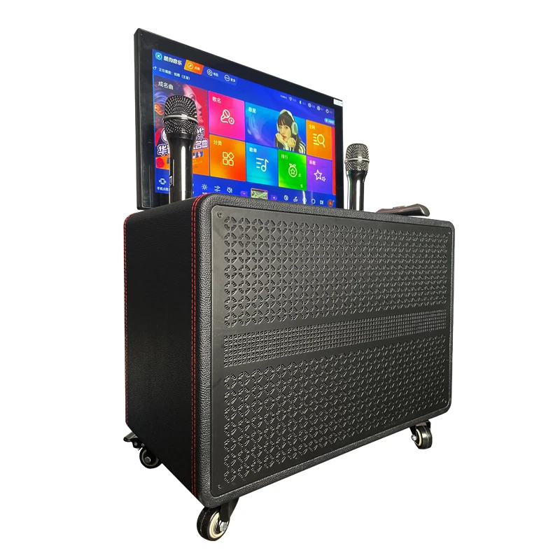 18.5inch 6in 1 Hot Sale Black Wireless Microphone Most Popular Premium Durable Karaoke Player Machine