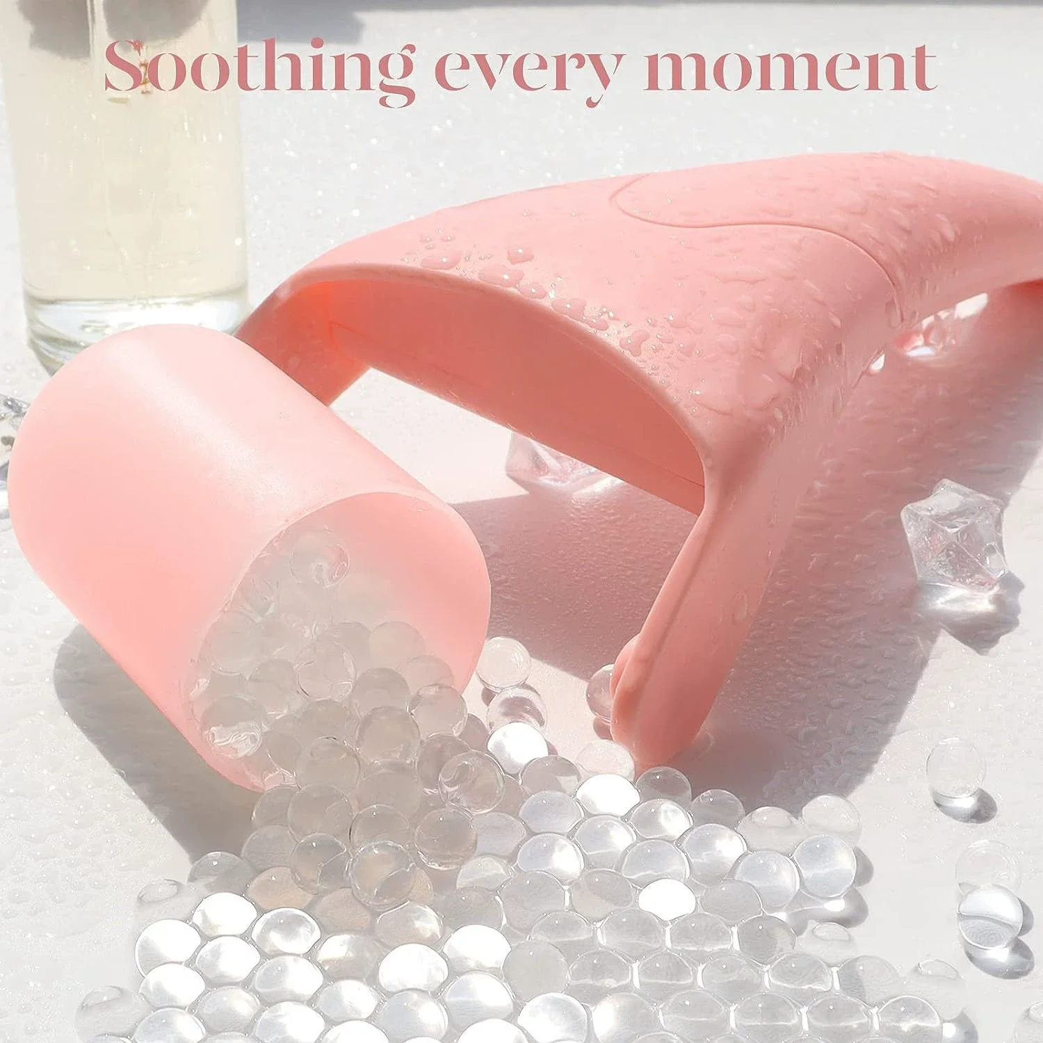 Ice Roller for Face, Portable Facial Ice Roller Massager, Cooling Skin Care Tool for Daily Beauty Routine, Puffiness Relief