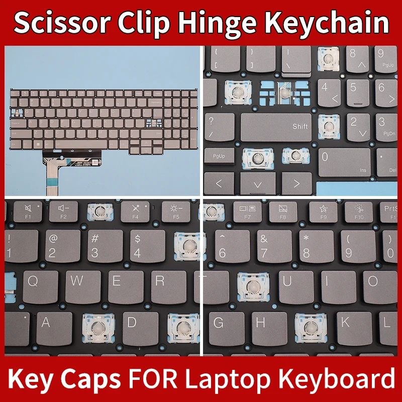 Replacement Keycaps Scissor Clip Hinge For Lenovo ThinkBook 16P G2 ACH, 16P G4 IRH, G3 ARH Key Caps Keyboard Keychain