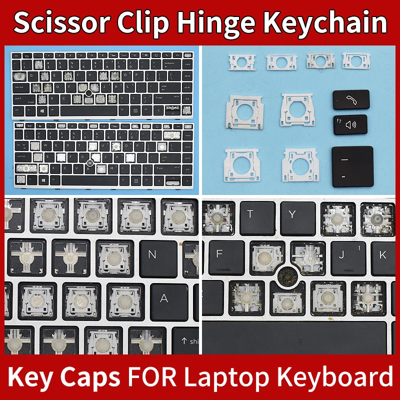 Replacement Keycaps Scissor Clip Hinge For HP ZBook 14u G5 14u G6 EliteBook 745 G5 840 846 G5 G6 Keyboard Keychain