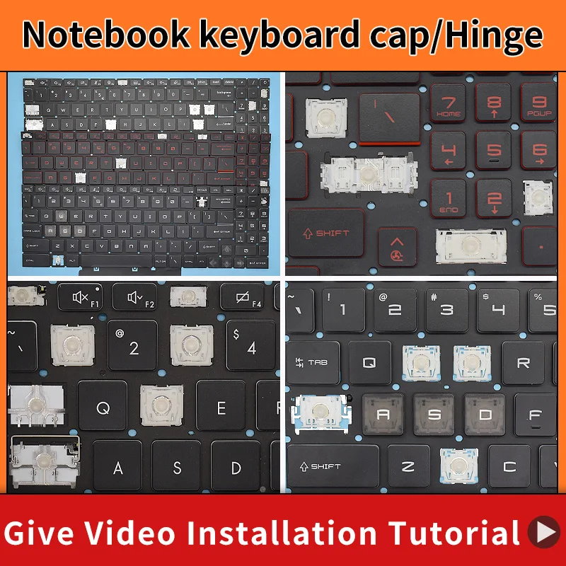 Replacement Keycap Key Cap Hinge for MSI Katana GF66 GF76 GL76 GL66 11SC 11UC 11UD 11UE 12UD MS-1582/MS-1581/MS-1583 Keyboard