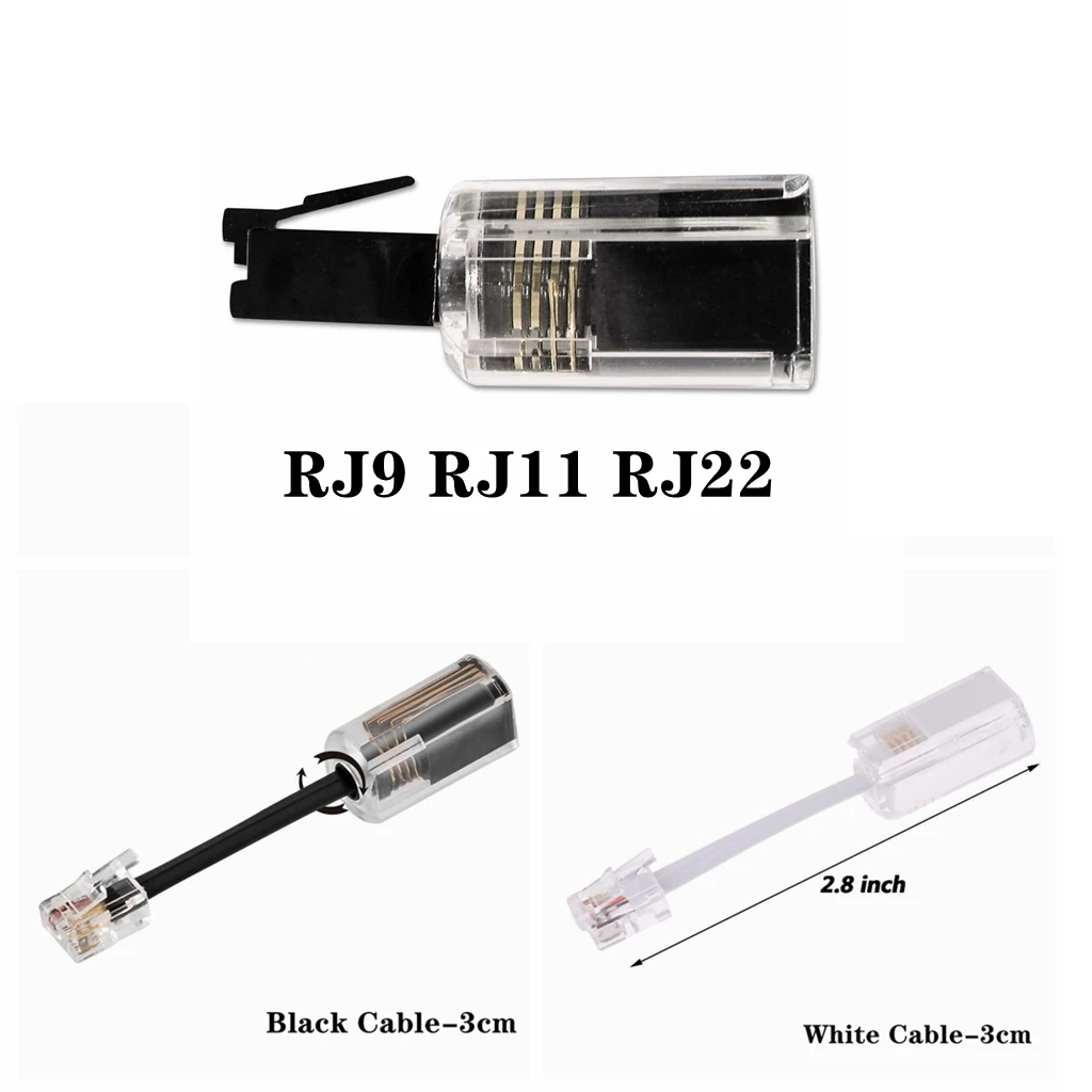 Organisers Office Telephone RJ9 RJ11 RJ22 Cable Detangler Handle 360 Degree Rotating Anti Winding Swivel Wireless Wired Extended