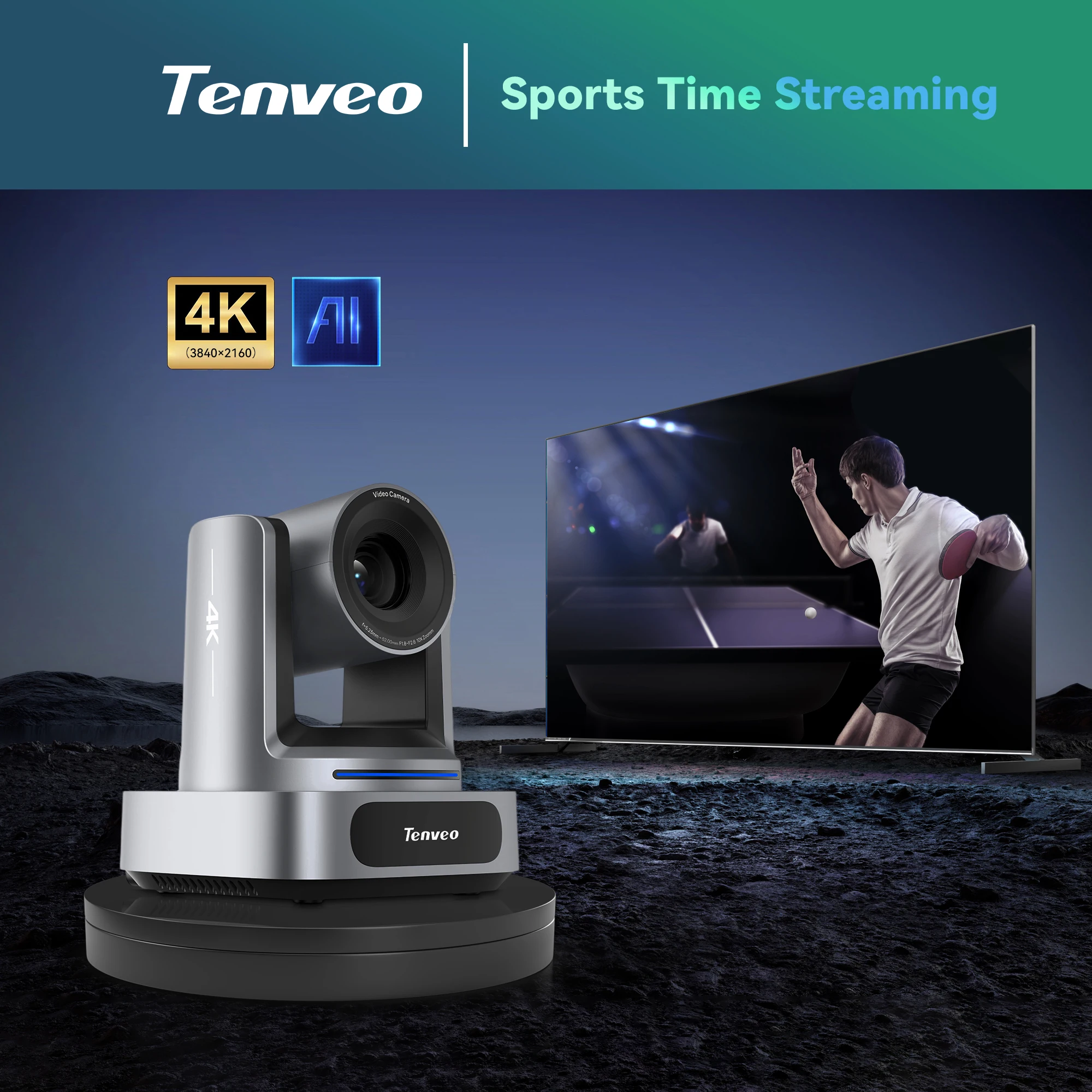 Tripod Installation Easy Operation 10x Optical Zoom 4K USB HDMI PTZ Conference Camera