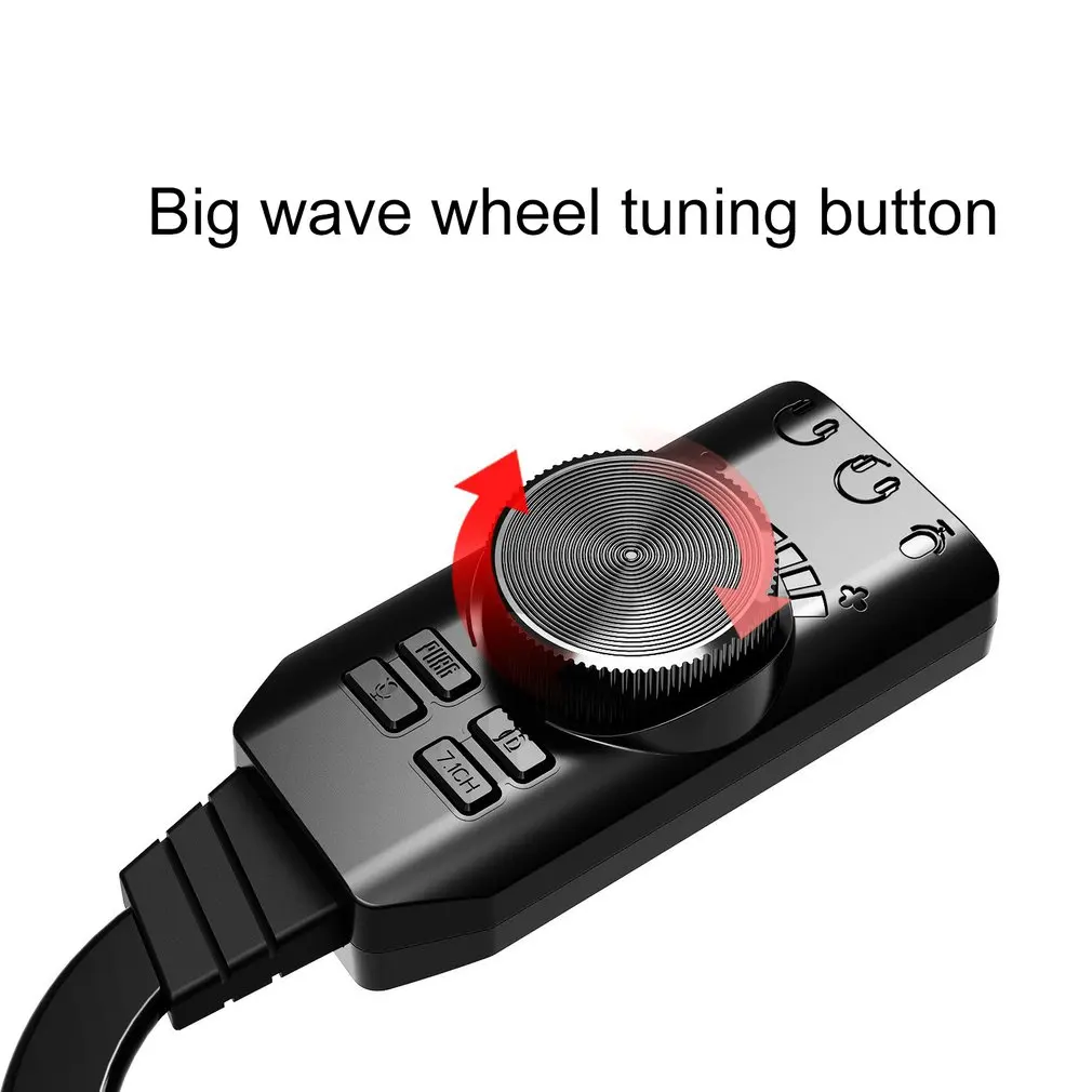 External USB Sound Card Stereo Mic Speaker Headset Audio Jack 3.5mm Cable Adapter Mute Switch Volume Adjustment Free Drive