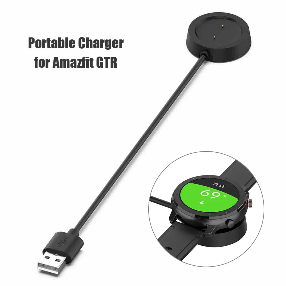 1M USB Charger Cradle Dock Base For Huami Amazfit T-rex GTR 42mm 47mm Smart Watch Fast Charging Power Cable