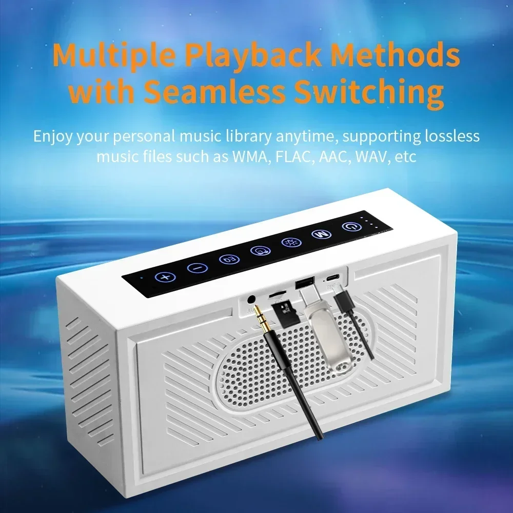 Newly Designed Magnetic Fluid Speaker 24W Subwoofer Speakers Wireless 3D Stereo Surround Alarm Clock Boombox TWS Audio Player