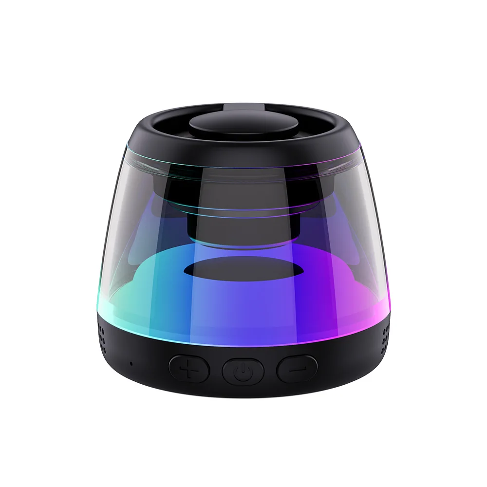 2025 New Magnetic RGB Light Mini Speakers Portable Wireless Outdoor Round Music Speaker Support TF