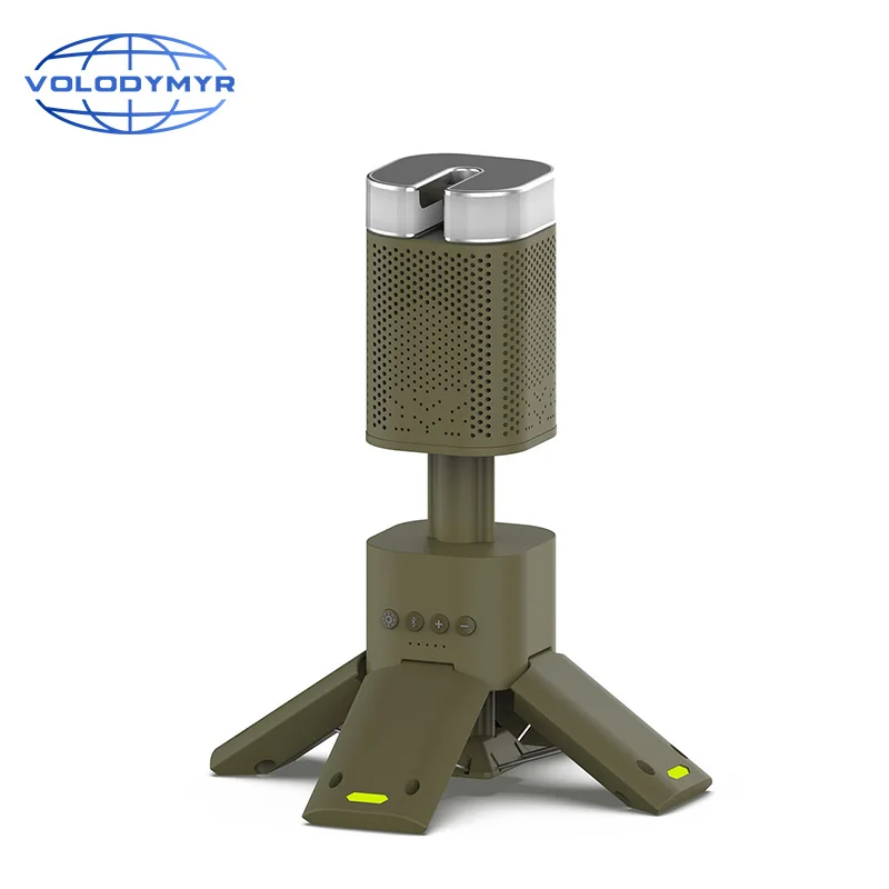 VOLODYMYR Telescopic LED Camping Light Portable Searchlight Bluetooth Speaker 14000mAh Waterproof Outdoor Flashlight Magnetic