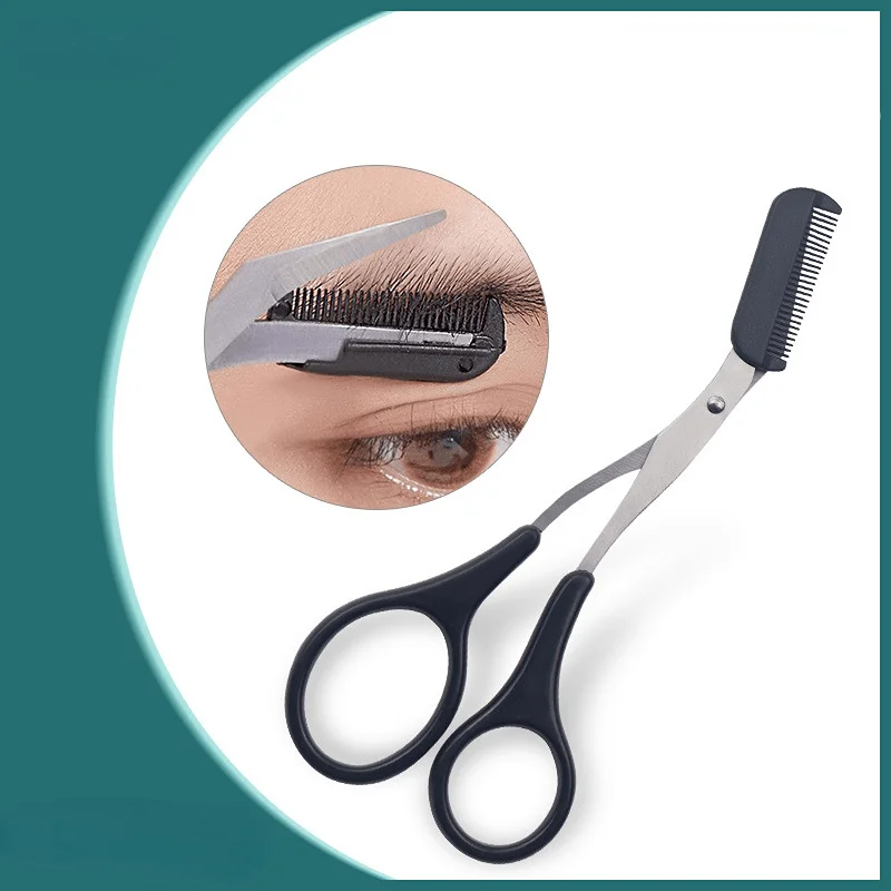 1/3pcs Eyebrow Trimming Tools Stainless Steel Eyebrow Tweezer Scissors with Comb  Razor Beauty Tool Set