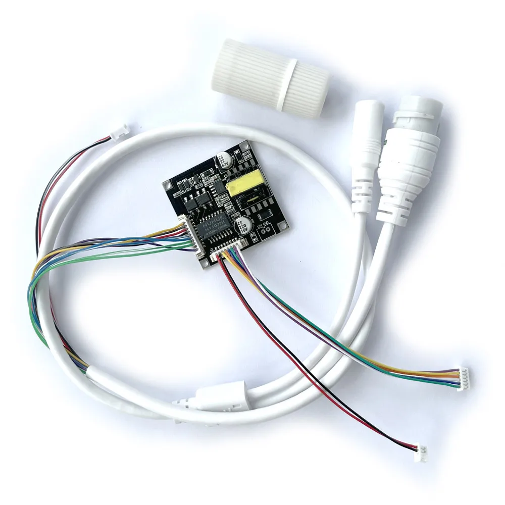 CCTV Smart POE Module IEEE802.3af/at IP Camera POE PCB Board 48V Power Over Ethernet 12V Output with Weatherproof Cable