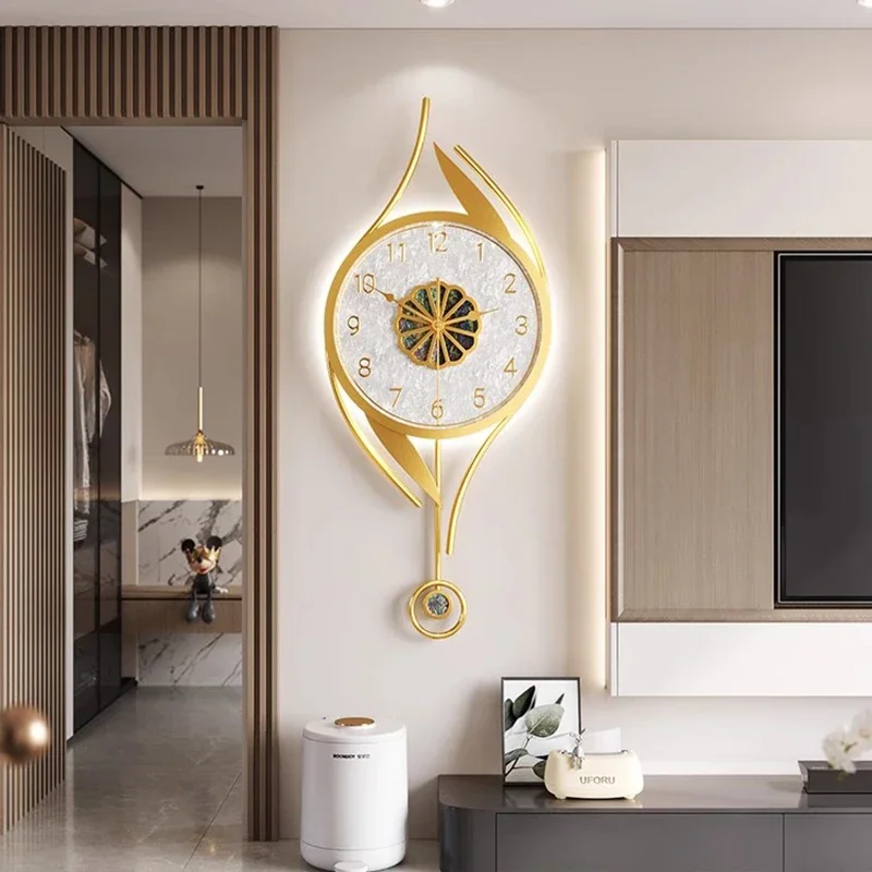 Art Mural Wall Clocks Led Modern Interior Luxury Restaurant Minimalist Wall Watch Large Nordic Fashion Horloge Room Decorations