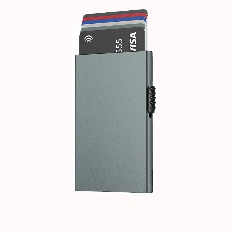Titanium Aluminum Alloy RFID Wallet Foreign Trade Hot Sales Automatic Credit Card Box Metal Card Holder
