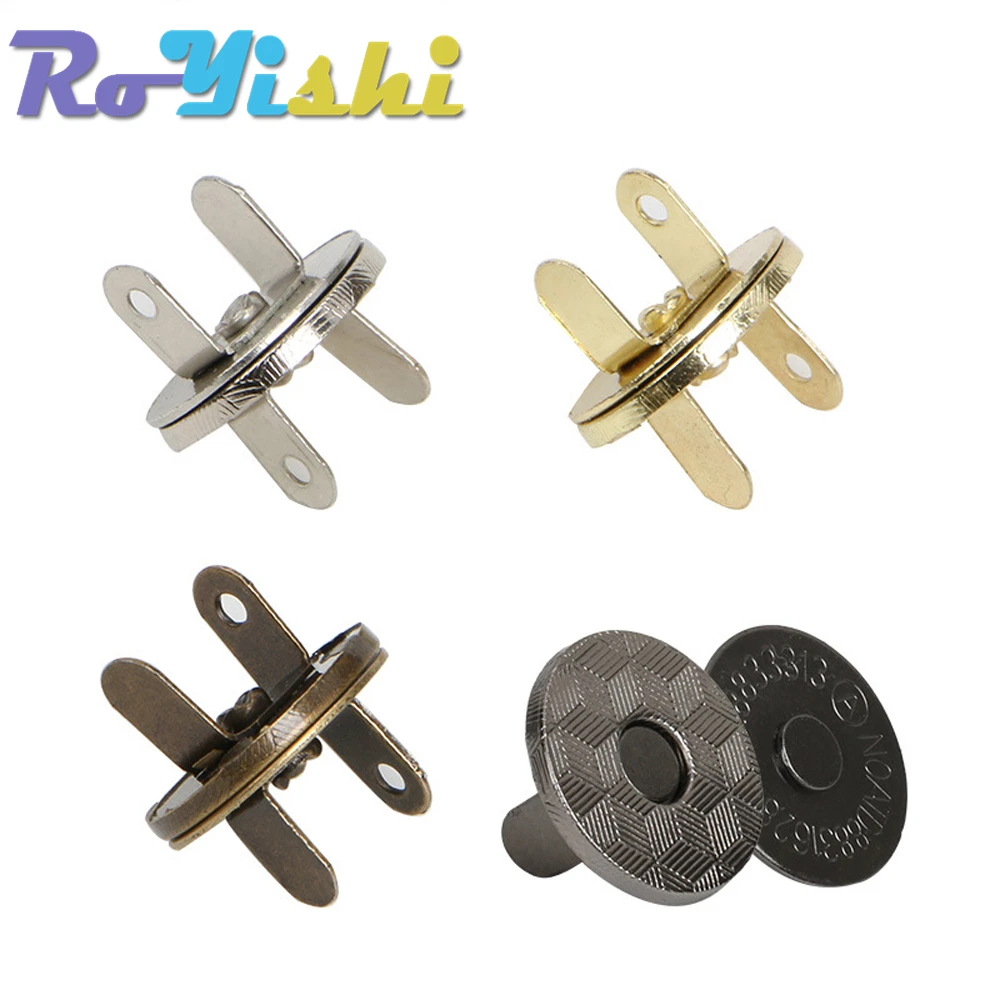 10 Pcs/Pack 10-18mm Thin Magnetic Buttons Bags Magnet Automatic Adsorption Buckle Metal Buttons Snaps Wallet Buttons