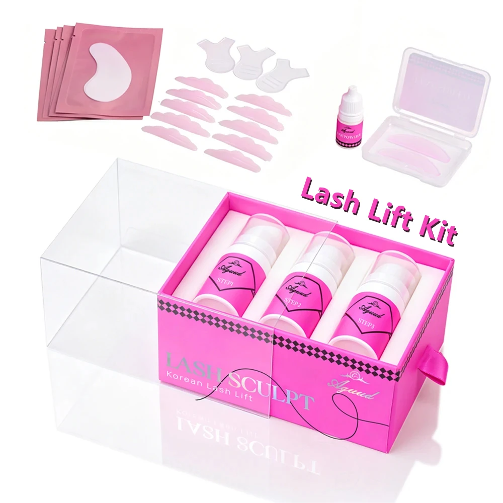 AGUUD New Premium Lash Lift Perm Kit For Beauty Salon 4-6 Weeks Durable Eyelash Curling Enhancer Perm Tool Set
