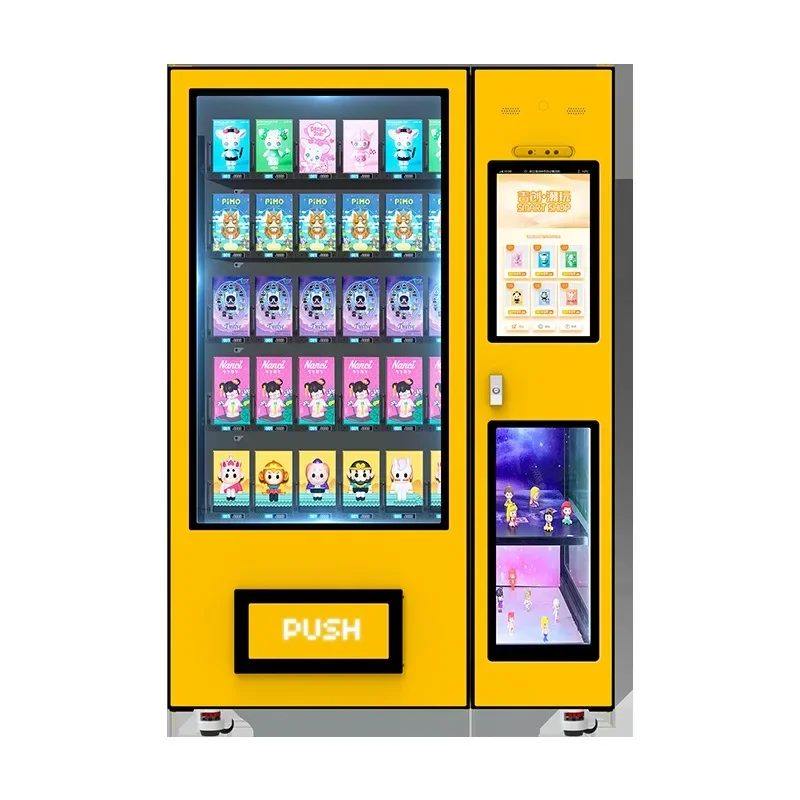 Touch screen large capacity beautiful window display premium shopping cart model trendy play figure blind box vending machine